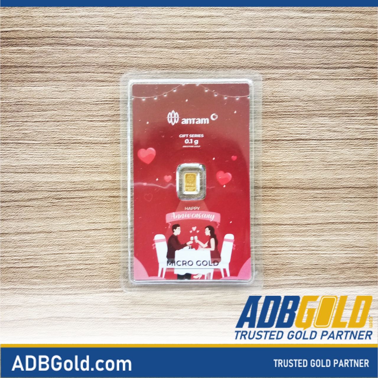 Micro Gold 0,1 gram - Happy Anniversary Red