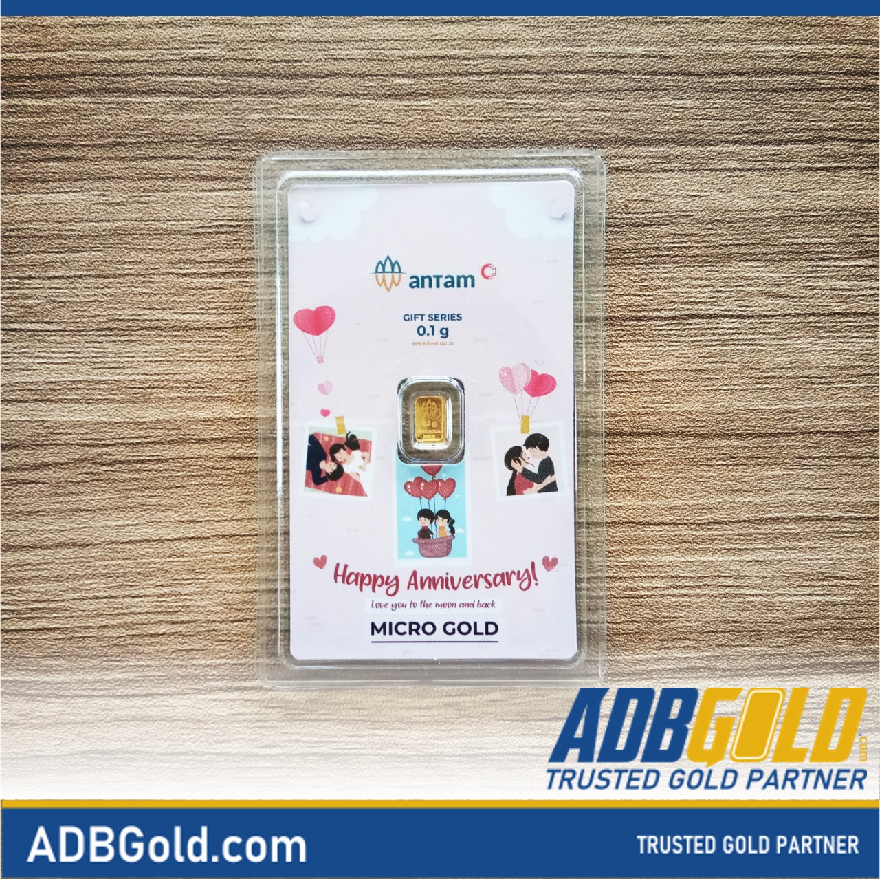 Micro Gold 0,1 gram - Happy Anniversary Pink