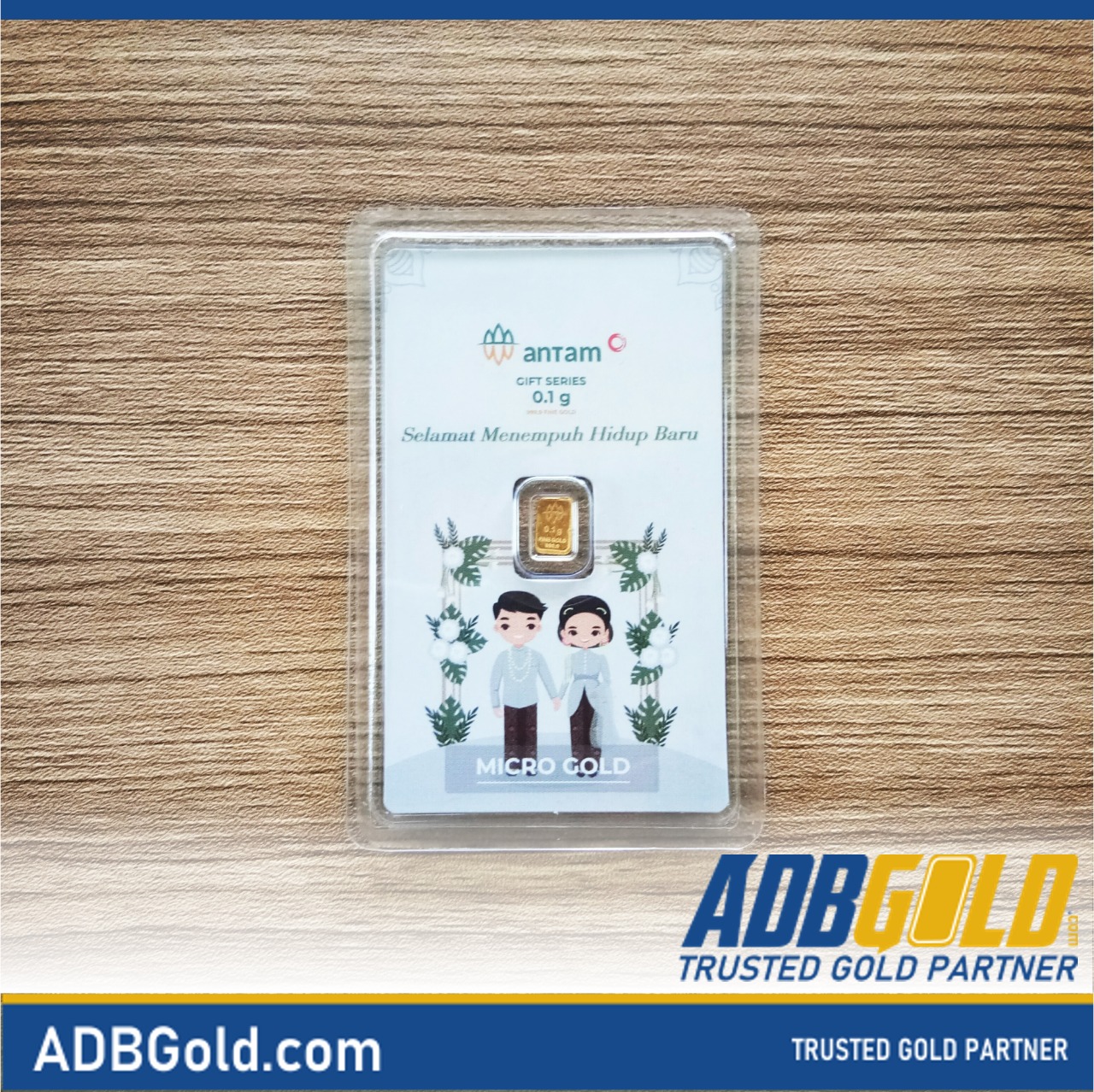 Micro Gold 0,1 gram - Wedding Tradisional