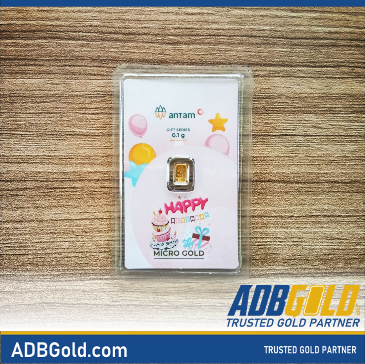 Micro Gold 0,1 gram - Happy Birthday Pink