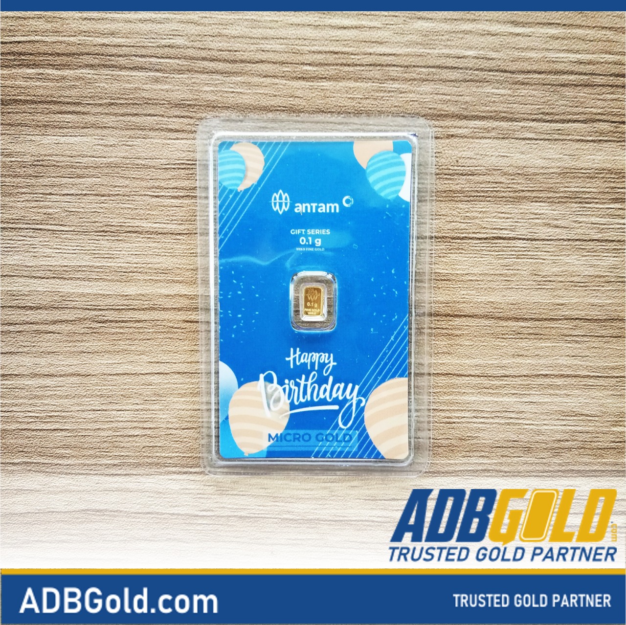 Micro Gold 0,1 gram - Happy Birthday Blue