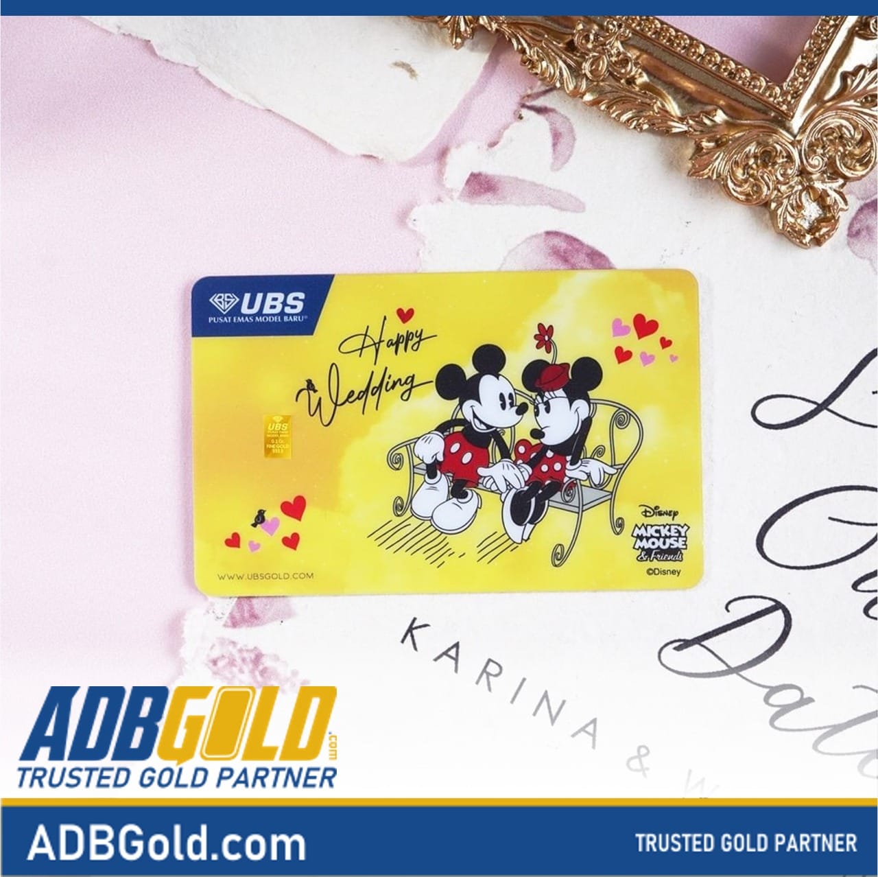 UBS Disney Gift Series 0,1 gram - Mickey & Minnie Mouse Happy Wedding