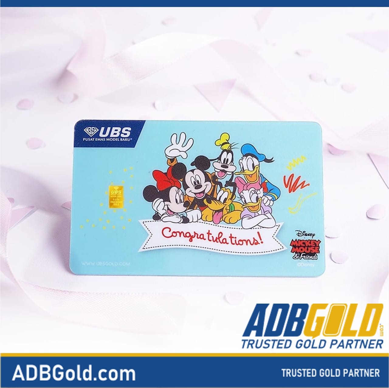 UBS Disney Gift Series 0,1 gram - Mickey & Friends Congratulations