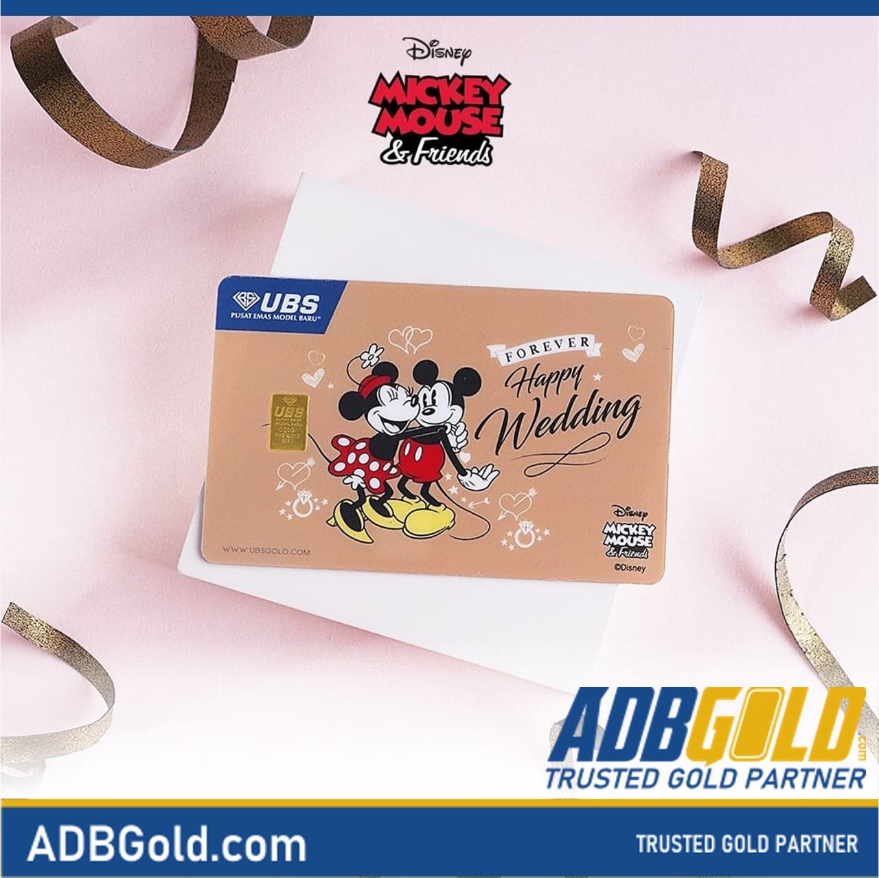 UBS Disney Gift Series 0,25 gram - Mickey & Minnie Mouse Happy Wedding